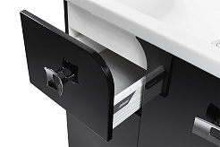 Водолей Мебель для ванной "Арнелла 80" напольная черная – фотография-4